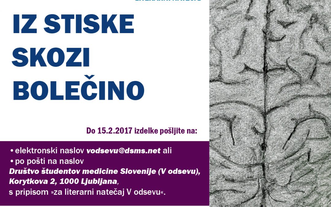 Razpis za literarni natečaj ob svetovnem dnevu osveščanja o samopoškodovanju