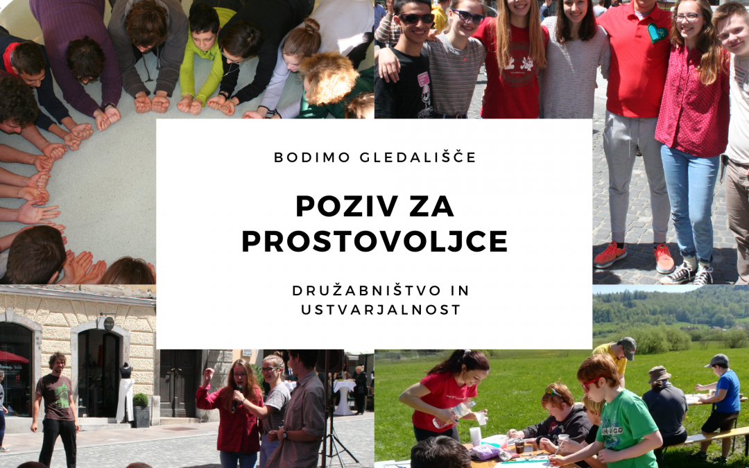 Vabilo prostovoljcem za projekt Bodimo gledališče