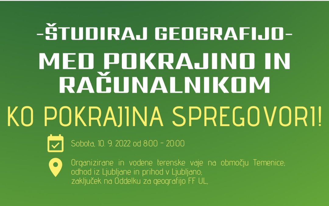 Delavnici na Oddelku za geografijo FF UL